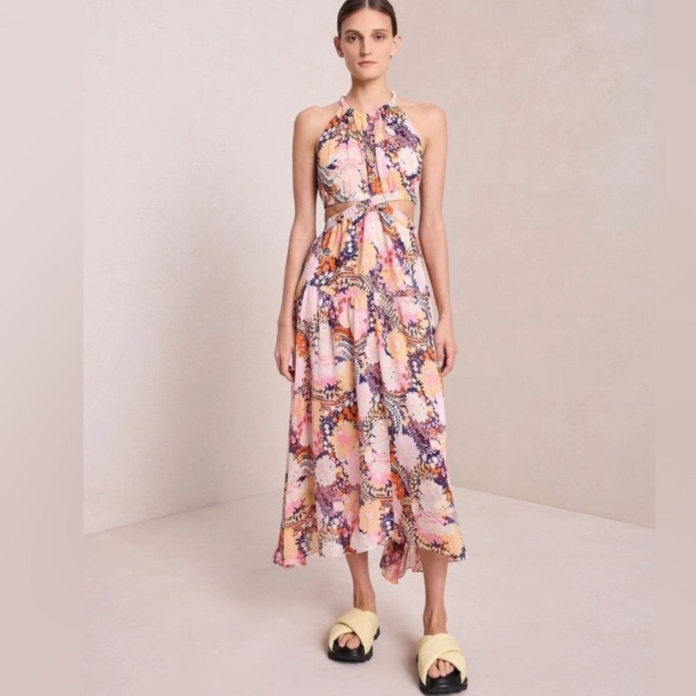 A.L.C Floral Halter Maxi Dress size 2 - Picture 2 of 14